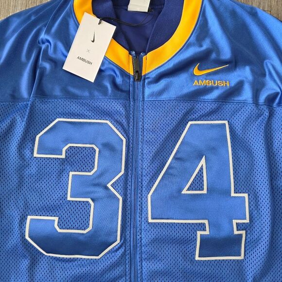 Nike X Ambush Football Bomber Jacket Jersey University Blue Gold LA Rams Men's M - Picture 5 of 12